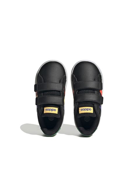 Adidas Grand Court Lifestyle Hook And Loop Shoes Black Multicolor Infant ADIDAS CORE | Sneakers | HP8918-